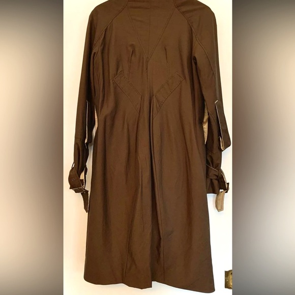 HAZEL Spring Linen Trench Coat. Anthropologie Over Coat. - Picture 2 of 11